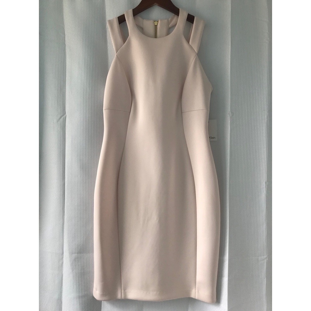 Calvin Klein NWT zip up double strap dress